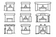 © Zahar - Vector icons of various trade show booths and exhibition stands