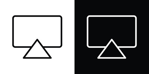 Fototapete - Airplay icon Graphic vector set for ui design