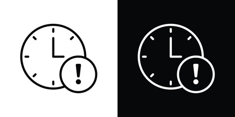 Poster - Alarm exclamation icon Graphic vector set for ui design