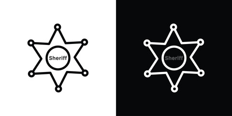 Canvas Print - badge sheriff icon graphic vector set for ui design