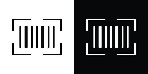 Canvas Print - barcode read icon graphic vector set for ui design