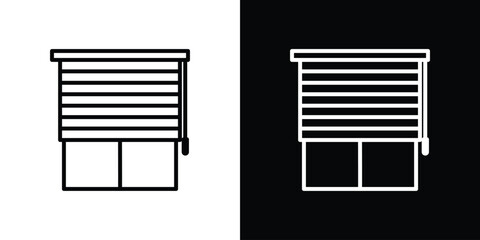 Aufkleber - Blinds open icon Graphic vector set for ui design