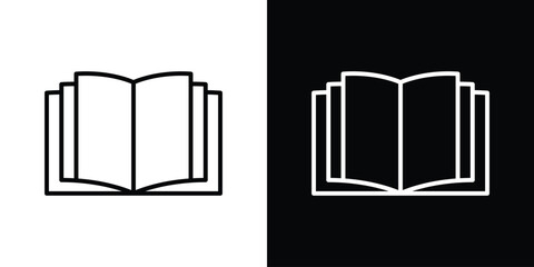 Canvas Print - book icon graphic vector set for ui design