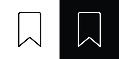 Canvas Print - bookmark icon graphic vector set for ui design