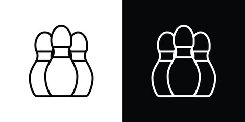 Aufkleber - Bowling pins icon Graphic vector set for ui design