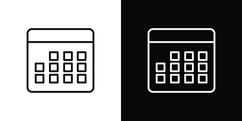 Canvas Print - calendar icon graphic vector set for ui design