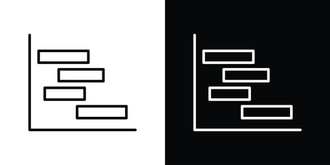 Poster - Chart gantt icon Graphic vector set for ui design