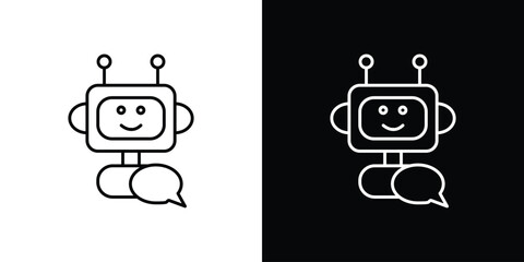 Poster - Chatbot speech bubble icon Graphic vector set for ui design