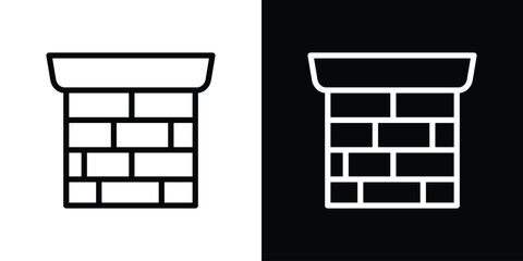 Canvas Print - chimney icon graphic vector set for ui design