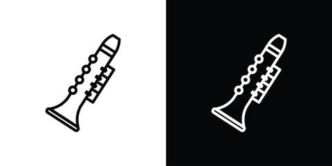 Canvas Print - clarinet icon graphic vector set for ui design