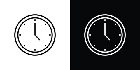 Poster - Clock-five icon Graphic vector set for ui design