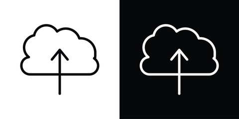 Fototapete - Cloud upload icon Graphic vector set for ui design