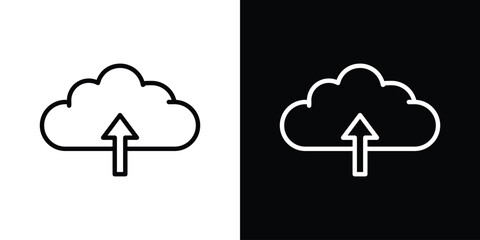 Fototapete - Cloud upload icon Graphic vector set for ui design