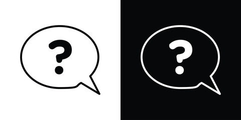 Poster - Comment question icon Graphic vector set for ui design
