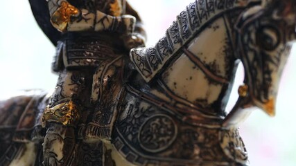 Poster - figurine knight in armor on horseback