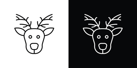 Poster - Deer rudolph icon Graphic vector set for ui design