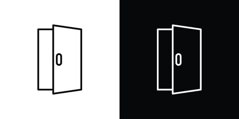 Fototapete - Door icon Graphic vector set for ui design