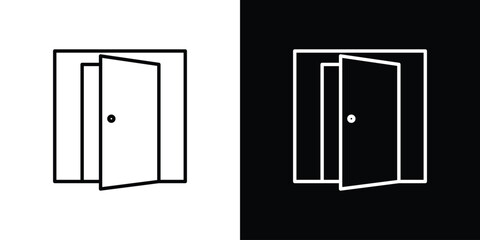 Aufkleber - Door open icon Graphic vector set for ui design