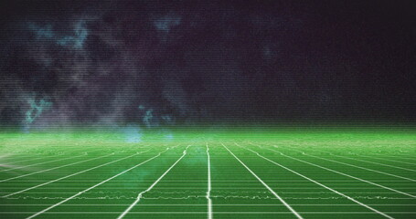 Poster - Image of smoke in black and green digital space