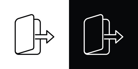 Fototapete - Exit icon Graphic vector set for ui design