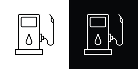 Aufkleber - Gas station icon Graphic vector set for ui design