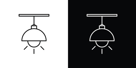 Fototapete - Hanging light icon Graphic vector set for ui design