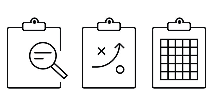 Audit document icon, set of paper document icon, Project Contract icon vector illustration symbol. 