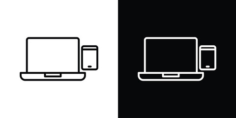 Poster - Laptop and Mobile icon Graphic vector set for ui design