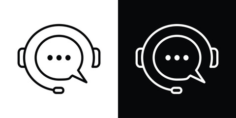 Poster - Live chat icon Graphic vector set for ui design