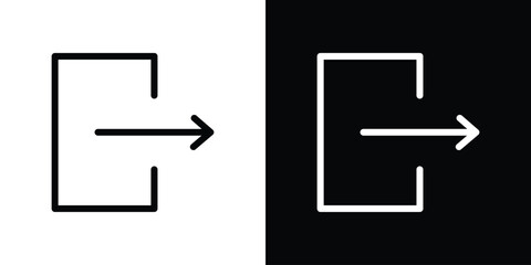 Fototapete - Log out icon Graphic vector set for ui design
