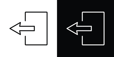 Fototapete - Log out icon Graphic vector set for ui design