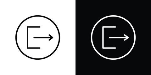 Fototapete - Logout icon Graphic vector set for ui design