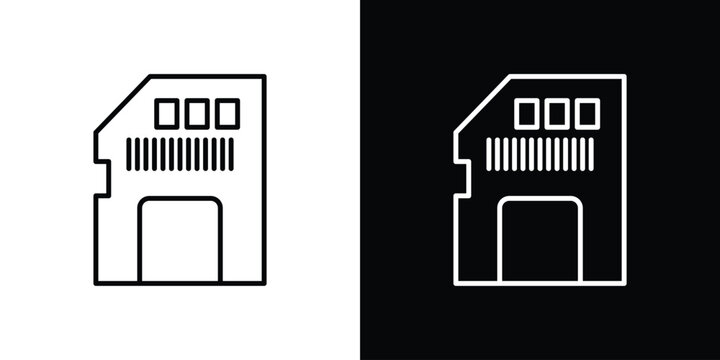 Memory card icon Graphic vector set for ui design
