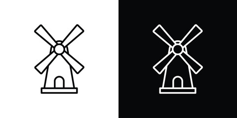 Aufkleber - Mill sign icon Graphic vector set for ui design