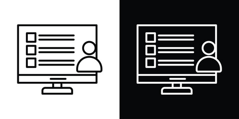 Poster - Online course icon Graphic vector set for ui design
