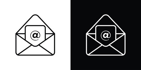 Aufkleber - Open email icon Graphic vector set for ui design