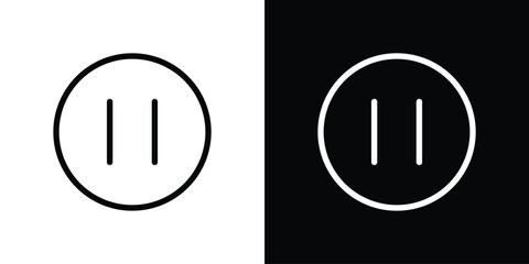 Aufkleber - Pause icon Graphic vector set for ui design