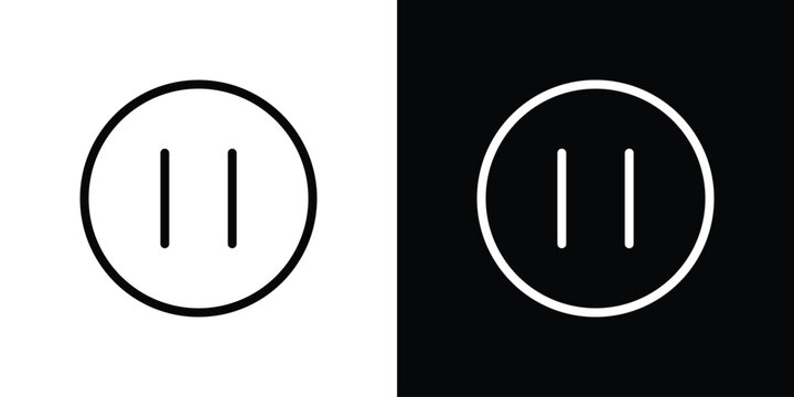 Pause icon Graphic vector set for ui design