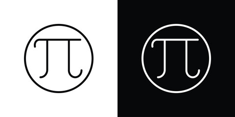Poster - Pi icon Graphic vector set for ui design