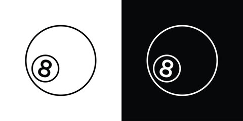 Canvas Print - pool 8 ball icon graphic vector set for ui design