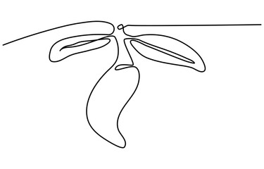 Poster - Continuous one single line drawing of hot chili vector design illustration