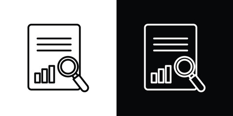 Fototapete - Research icon Graphic vector set for ui design