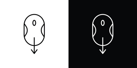Poster - Scroll down computer mouse icon Graphic vector set for ui design