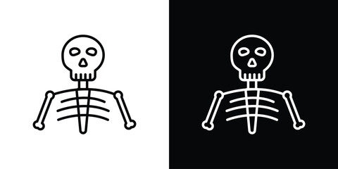 Canvas Print - skeleton icon graphic vector set for ui design