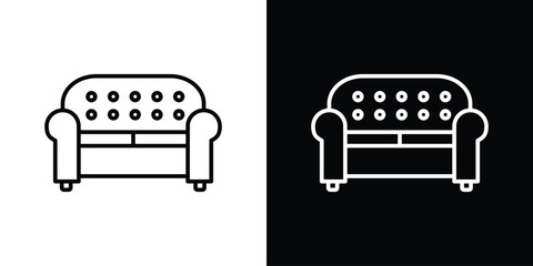 Canvas Print - sofa icon graphic vector set for ui design