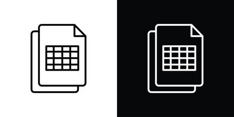 Poster - Spreadsheet icon Graphic vector set for ui design