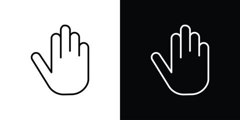 Poster - Stop icon Graphic vector set for ui design