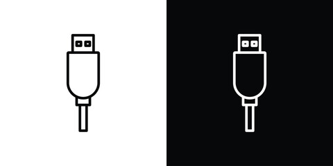 Poster - USB icon Graphic vector set for ui design