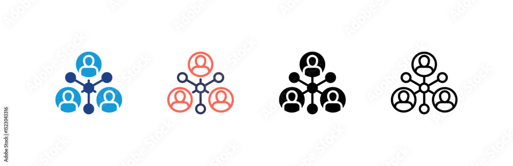 Connection icon set multiple style collection Stock Vector | Adobe Stock
