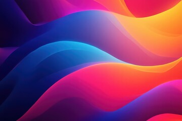 Fototapete - Colorful abstract wave pattern creates a vibrant backdrop for digital art and design projects